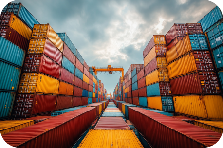 containers ship  view